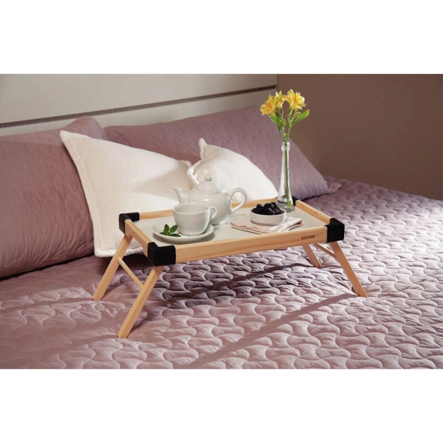 Bandeja Tramontina Small em Madeira Maciça Preto Bandeja Tramontina Small em Madeira Maciça Preto