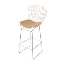 BANQUETA BERTOIA COBRE COM ALMOFADA COBRE