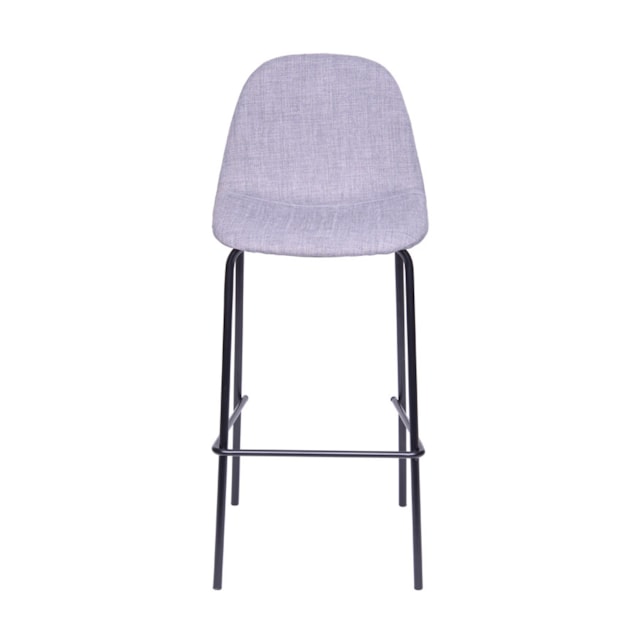 BANQUETA CHARLA LINHO CINZA BASE PRETA BANQUETA CHARLA LINHO CINZA BASE PRETA