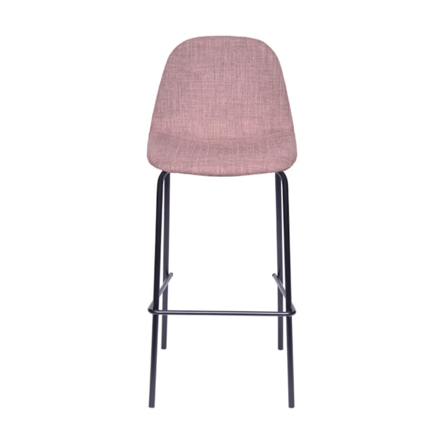 BANQUETA CHARLA LINHO MARROM BASE PRETA BANQUETA CHARLA LINHO MARROM BASE PRETA