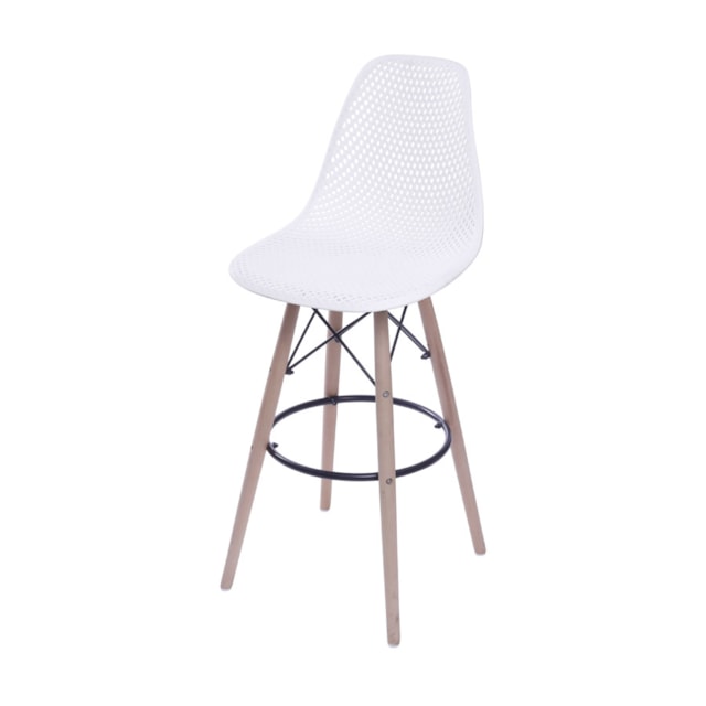 BANQUETA COLMEIA PP BRANCA BASE MADEIRA BANQUETA COLMEIA PP BRANCA BASE MADEIRA