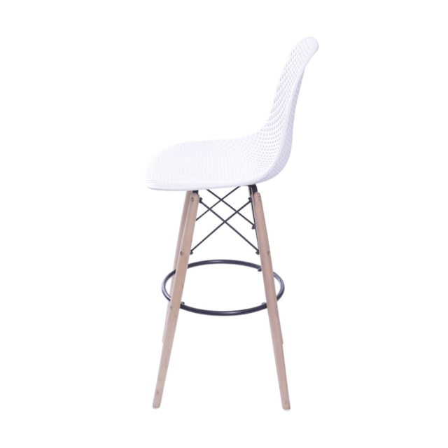 BANQUETA COLMEIA PP BRANCA BASE MADEIRA BANQUETA COLMEIA PP BRANCA BASE MADEIRA