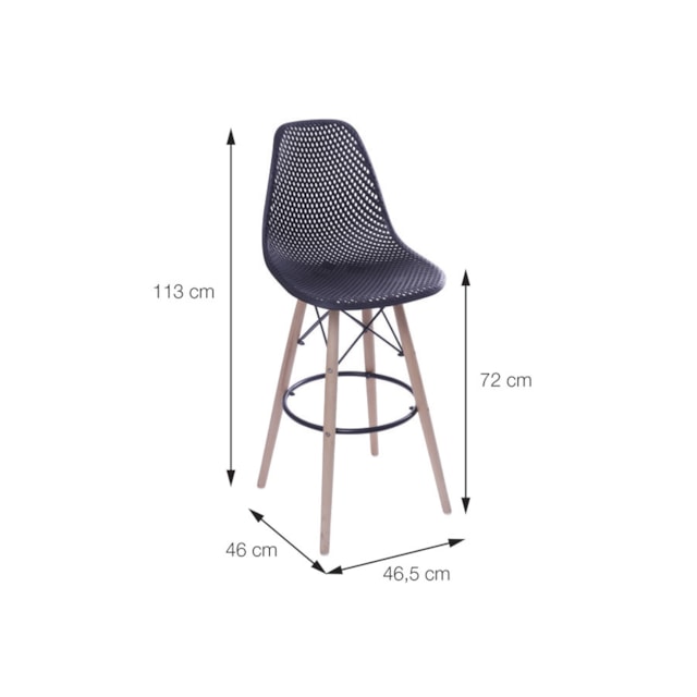 BANQUETA COLMEIA PP TIFFANY BASE MADEIRA
