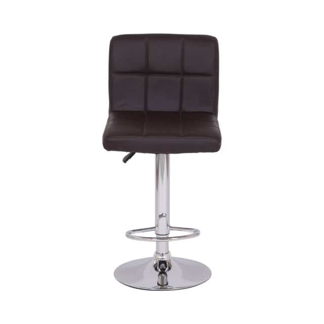 BANQUETA CONFORT ESTOFADA CAFÉ BASE CROMADA BANQUETA CONFORT ESTOFADA CAFÉ BASE CROMADA