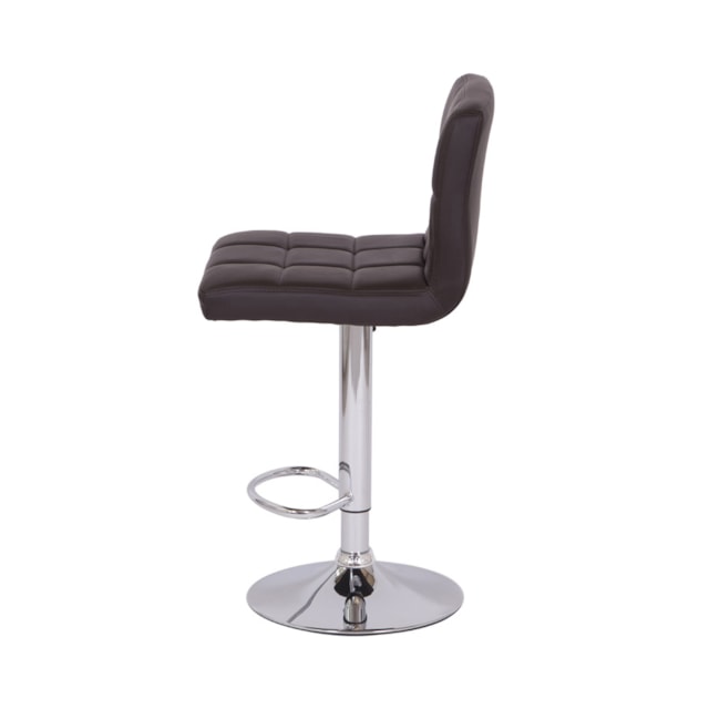 BANQUETA CONFORT ESTOFADA CAFÉ BASE CROMADA BANQUETA CONFORT ESTOFADA CAFÉ BASE CROMADA