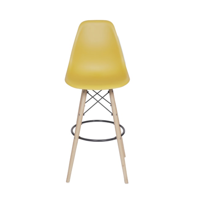 BANQUETA DKR PP AÇAFRÃO BASE MADEIRA BANQUETA DKR PP AÇAFRÃO BASE MADEIRA