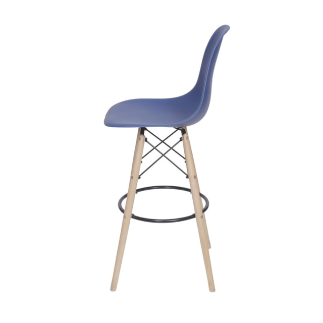 BANQUETA DKR PP AZUL MARINHO BASE MADEIRA BANQUETA DKR PP AZUL MARINHO BASE MADEIRA