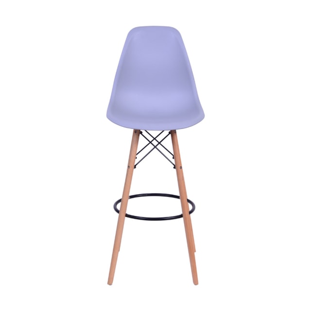 BANQUETA DKR PP CINZA BASE MADEIRA BANQUETA DKR PP CINZA BASE MADEIRA