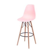 BANQUETA DKR PP SALMÃO BASE MADEIRA BANQUETA DKR PP SALMÃO BASE MADEIRA