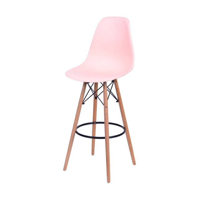 BANQUETA DKR PP SALMÃO BASE MADEIRA BANQUETA DKR PP SALMÃO BASE MADEIRA