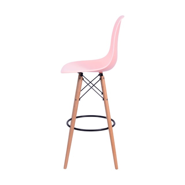 BANQUETA DKR PP SALMÃO BASE MADEIRA BANQUETA DKR PP SALMÃO BASE MADEIRA