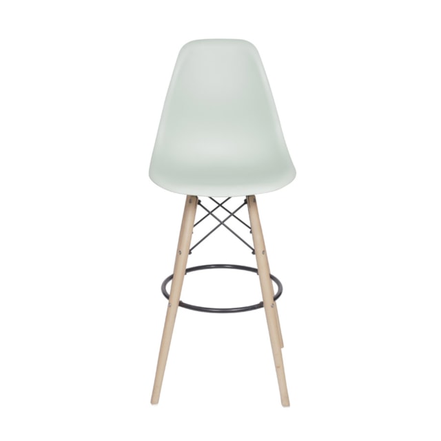 BANQUETA DKR PP VERDE CLARO BASE MADEIRA BANQUETA DKR PP VERDE CLARO BASE MADEIRA