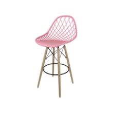 BANQUETA KAILA PP ROSA BASE MADEIRA BANQUETA KAILA PP ROSA BASE MADEIRA