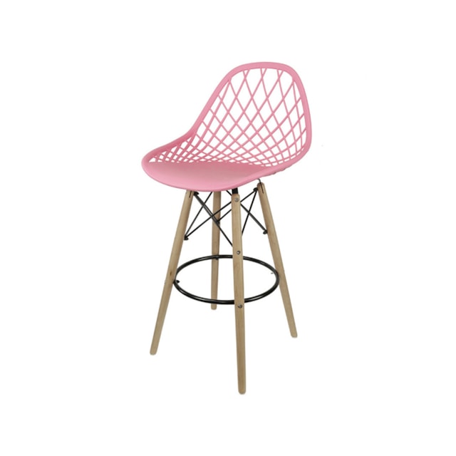 BANQUETA KAILA PP ROSA BASE MADEIRA BANQUETA KAILA PP ROSA BASE MADEIRA