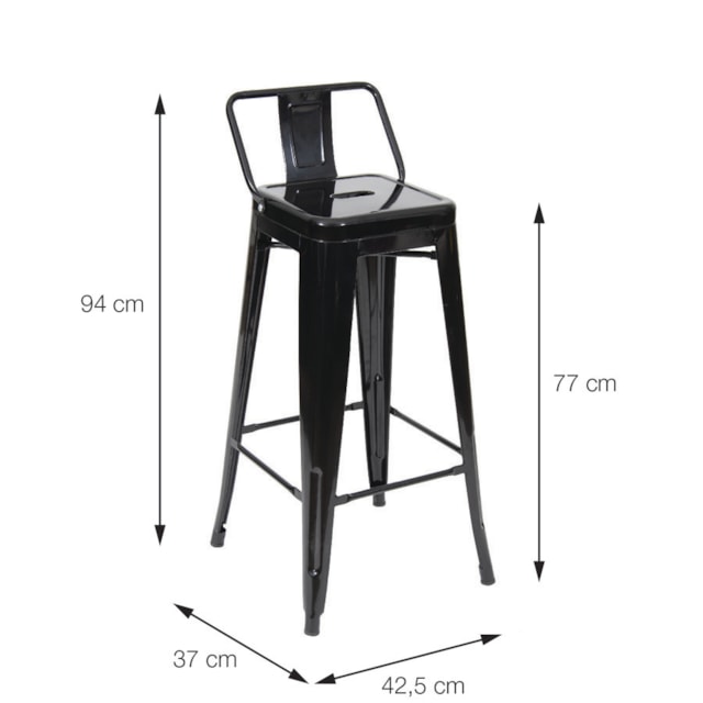 BANQUETA TITAN COM ENCOSTO BRONZE BANQUETA TITAN COM ENCOSTO BRONZE