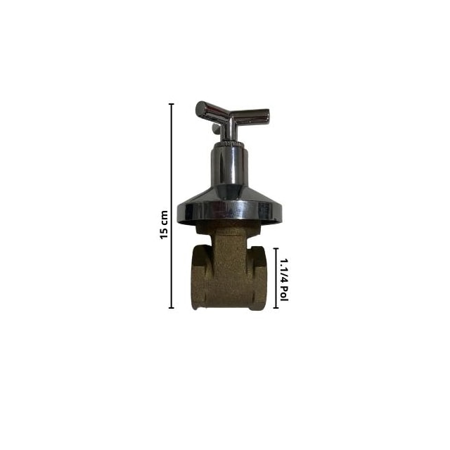 Base Registro de Gaveta 1.1/4" DN32 1509 - Delta Metais