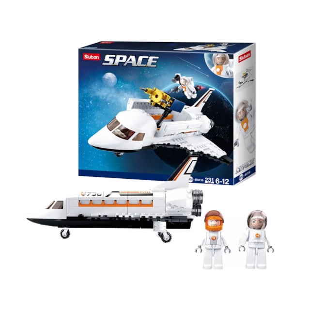 Blocos Cubic Astronautas Ônibus Espacial 231pçs Multikids - BR1034