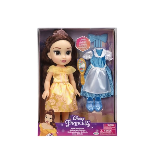 Boneca Princesas Disney com Acessórios e Roupinha Multikids - BR1929 Bela