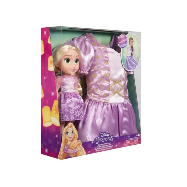 Boneca Princesas Disney com Fantasia Infantil Multikids Rapunzel Boneca Princesas Disney com Fantasia Infantil Multikids Rapunzel