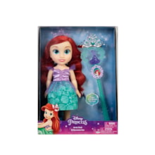 Boneca Princesas Disney Com Varinha e Tiara Multikids Ariel