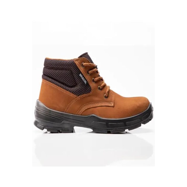 Bota Camurça Bico Pequeno com Cadarço N° 41 Castor - Bracol