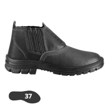 Bota de Couro Preta MON 10 N° 37 - CARTOM
