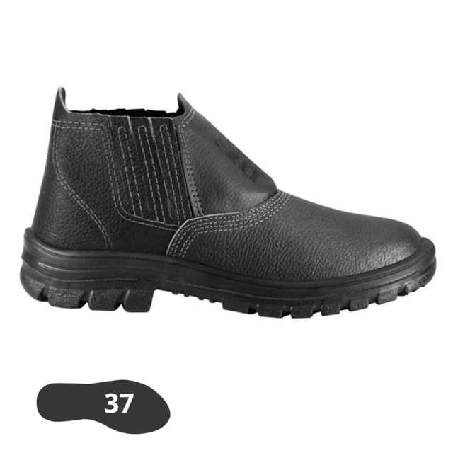 Bota de Couro Preta MON 10 N° 37 - CARTOM