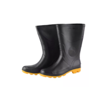 Bota Pega Forte Preta/Amarela Cano Curto N° 40 - GRENDENE Bota Pega Forte Preta/Amarela Cano Curto N° 40 - GRENDENE