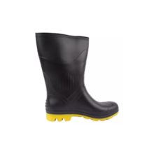 Bota Pega Forte Preta/Amarela Cano Curto N° 40 - GRENDENE Bota Pega Forte Preta/Amarela Cano Curto N° 40 - GRENDENE