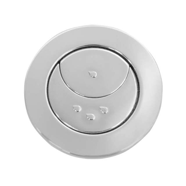 Botão Duplo Cromado para Tampa Caixa Acoplada - ASTRA Botão Duplo Cromado para Tampa Caixa Acoplada - ASTRA