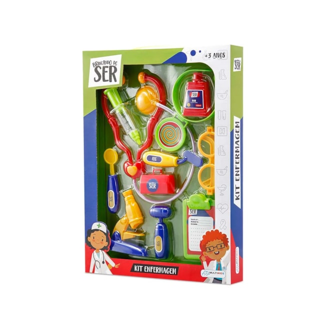 Brincando de Ser Kit Enfermagem com Acessórios Multikids - BR961