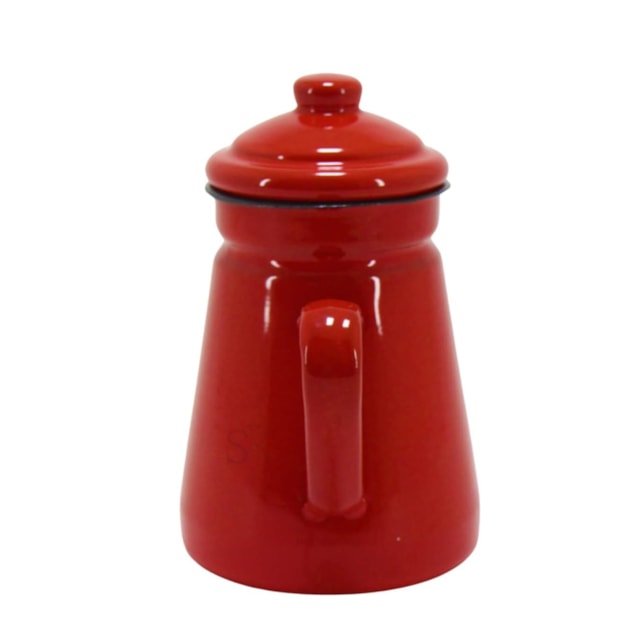 Bule Retrô em Ferro Esmaltado 1000ml Mimo Style Vermelho