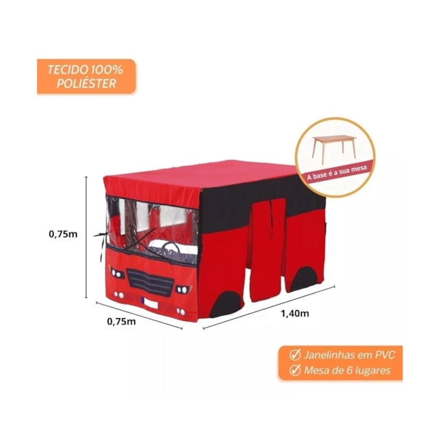 Cabana onibus Diversão Pratica Para Mesa