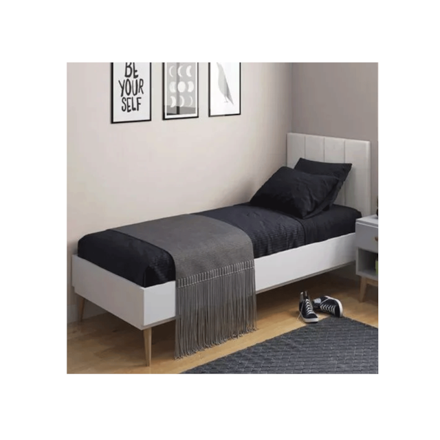 Cabeceira Solteiro Laura 0,90 Almofadada Bege Cabeceira Solteiro Laura 0,90 Almofadada Bege