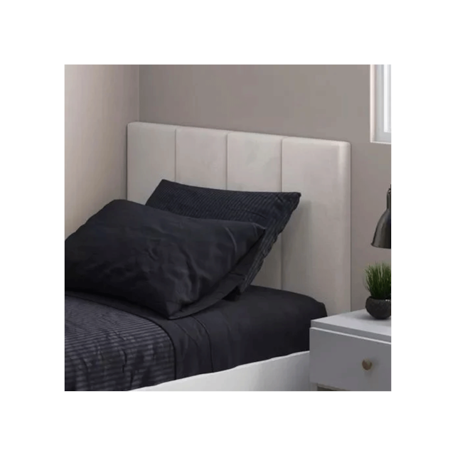 Cabeceira Solteiro Laura 0,90 Almofadada Bege Cabeceira Solteiro Laura 0,90 Almofadada Bege
