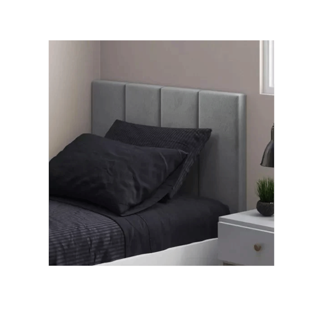 Cabeceira Solteiro Laura 0,90 Almofadada Cinza Cabeceira Solteiro Laura 0,90 Almofadada Cinza