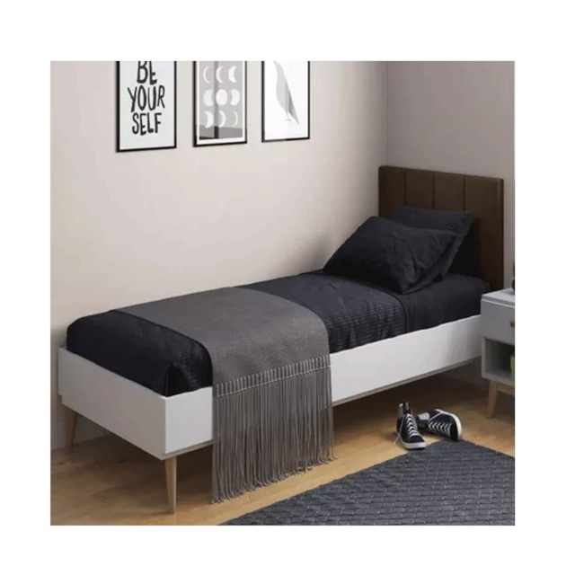 Cabeceira Solteiro Laura 0,90 Almofadada Marrom Cabeceira Solteiro Laura 0,90 Almofadada Marrom