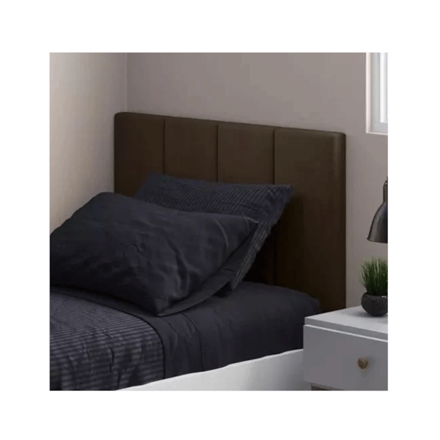 Cabeceira Solteiro Laura 0,90 Almofadada Marrom Cabeceira Solteiro Laura 0,90 Almofadada Marrom