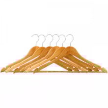 Cabide de Madeira para Roupas Pacote com 6 Peças - KALA Cabide de Madeira para Roupas Pacote com 6 Peças - KALA