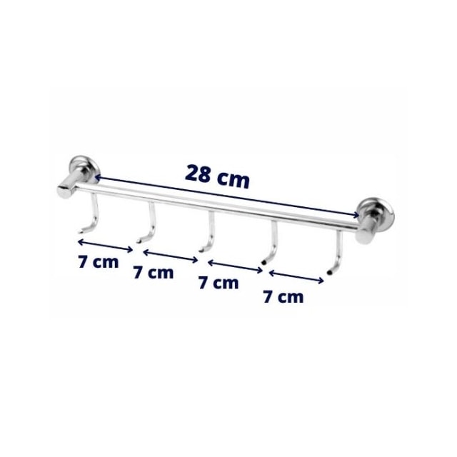Cabide Multiuso 5 Ganchos - Mesano Cabide Multiuso 5 Ganchos - Mesano