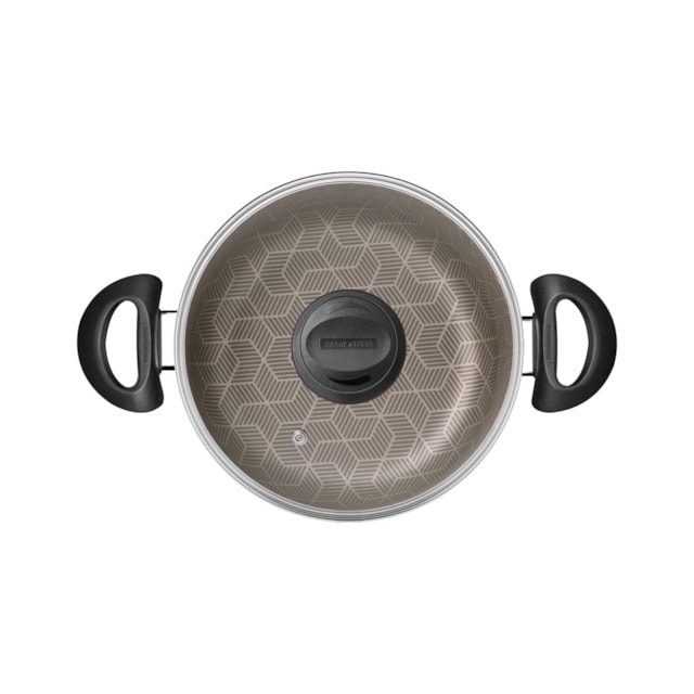 Caçarola Tramontina Paris em Alumínio Antiaderente Vermelho com Tampa de Vidro 18cm Caçarola Tramontina Paris em Alumínio Antiaderente Vermelho com Tampa de Vidro 18cm