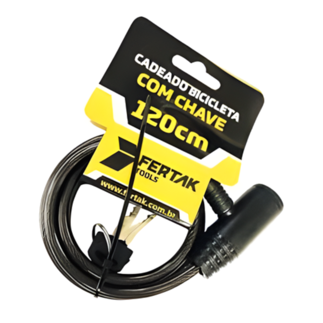 Cadeado de Aço para Bicicleta 1,20m - FERTAK