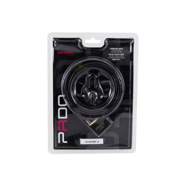 Cadeado para Bicicleta SM LT-30 1200mm Preto - Pado Cadeado para Bicicleta SM LT-30 1200mm Preto - Pado