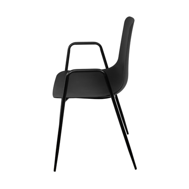 CADEIRA ABI PP PRETA ESTRUTURA EM AÇO PINTADO COM BRAÇO CADEIRA ABI PP PRETA ESTRUTURA EM AÇO PINTADO COM BRAÇO