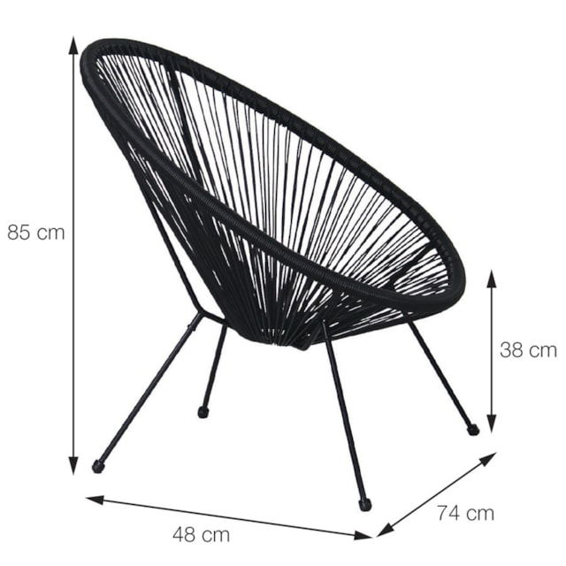 CADEIRA ACAPULCO CORDAS EM PVC FENDI CADEIRA ACAPULCO CORDAS EM PVC FENDI