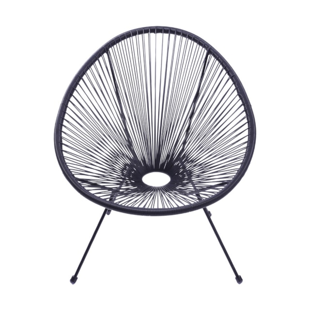 CADEIRA ACAPULCO CORDAS EM PVC PRETA CADEIRA ACAPULCO CORDAS EM PVC PRETA