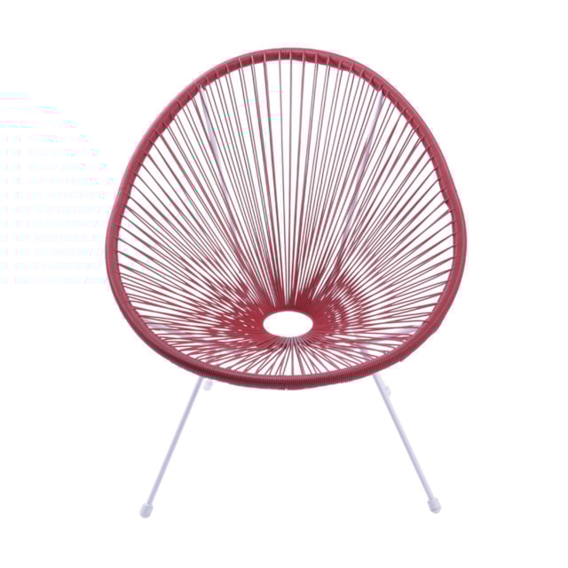 CADEIRA ACAPULCO CORDAS EM PVC VERMELHA CADEIRA ACAPULCO CORDAS EM PVC VERMELHA