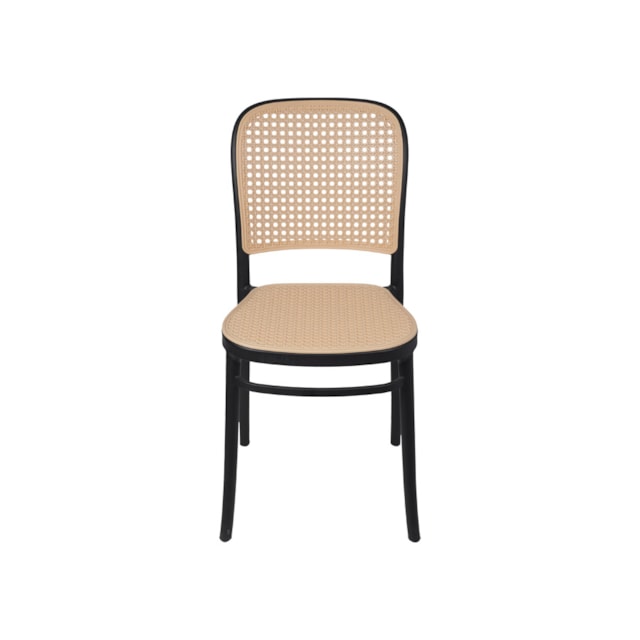 CADEIRA AMIS EM POLIPROPILENO PRETA E SIMULANDO PALHA NO ASSENTO E ENCOSTO CADEIRA AMIS EM POLIPROPILENO PRETA E SIMULANDO PALHA NO ASSENTO E ENCOSTO