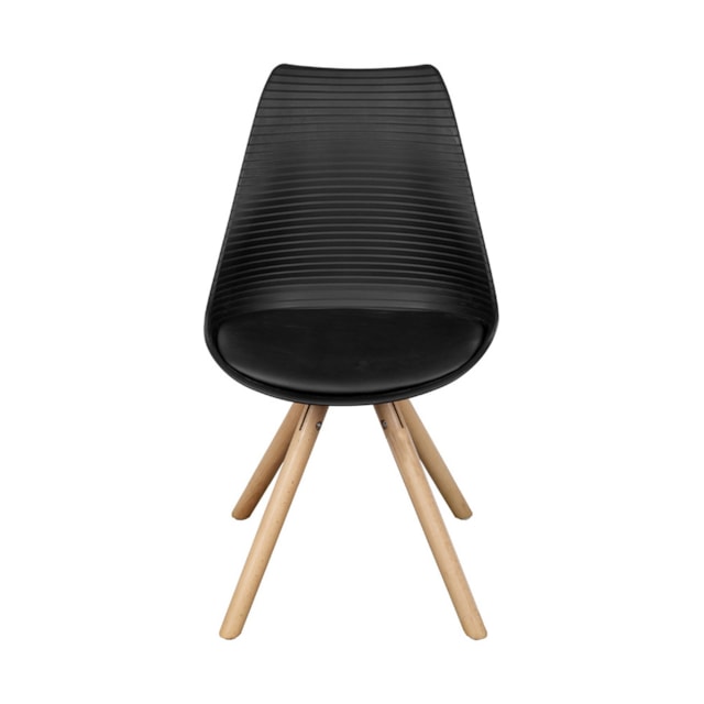 CADEIRA ATLAS PP ASSENTO ACOLCHOADO PRETA BASE MADEIRA CADEIRA ATLAS PP ASSENTO ACOLCHOADO PRETA BASE MADEIRA