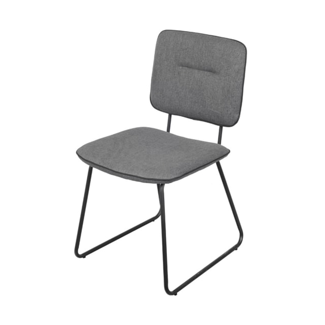 CADEIRA BATUR ESPUMA REVESTIDA EM LINHO CINZA E BASE EM AÇO PINTADO CADEIRA BATUR ESPUMA REVESTIDA EM LINHO CINZA E BASE EM AÇO PINTADO